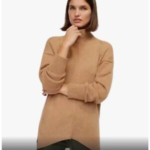 Anthropolgie Maeve Crystal Mock Neck Tunic Sweater Size MP